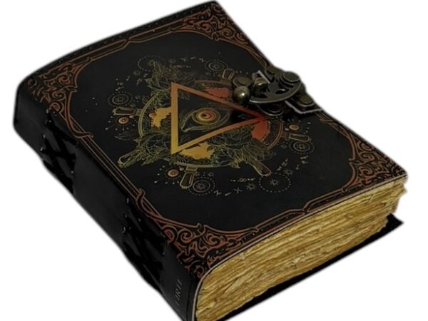 Illuminati Hamza Black Leather Journal